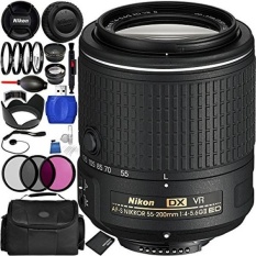 Nikon AF-S DX NIKKOR 55-200mm F/4-5.6G ED VR II Lens Bundle dengan Produsen Aksesoris & Aksesori Kit (22 Item) -Intl