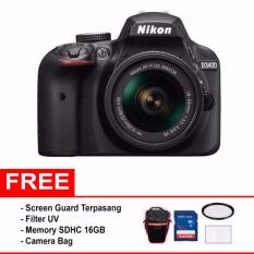 NIKON D3400 + AF-P DX NIKKOR 18-55mm f/3.5-5.6G VR (Paket Lengkap) - Hitam