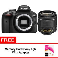 Nikon D3400 Body + Lensa AF-P 18-55mm non VR + Memory Sony 8gb