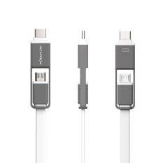 Nillkin 1.2 m Plus 2.1 amp Type C dan micro USB untuk pengisian kabel sinkronisasi data LG/Nexus 5 x 6P Letv/Lumia 950/Meizu (putih)