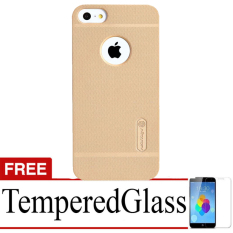 Nillkin Case for iPhone 5/5s Super Frosted Shield - Gold +Gratis Tempered Glass