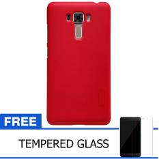 Nillkin For Asus ZenFone 3 Laser / ZC551KL Super Frosted Shield Hard Case Original - Merah + Gratis Tempered Glass