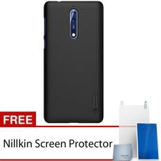 Nillkin For Nokia 8 Super Frosted Shield Hard Case Original - Hitam + Gratis Anti Gores Clear