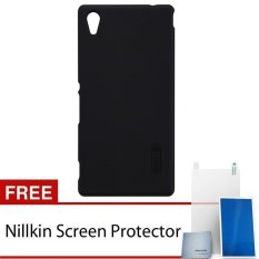 Nillkin For Sony Xperia M4 Aqua Super Frosted Shield Hard Case Original - Hitam + Gratis Anti Gores Clear