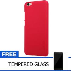 Nillkin For Vivo V5 / Y67 Super Frosted Shield Hard Case Original - Merah + Gratis Tempered Glass