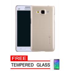 Nillkin Frosted Shield Hardcase for Samsung Galaxy J2 Prime - Gold + Free Tempered Glass