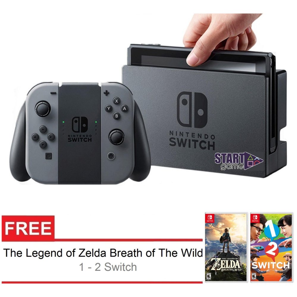 Nintendo Switch Console Gray + Free 2 Games