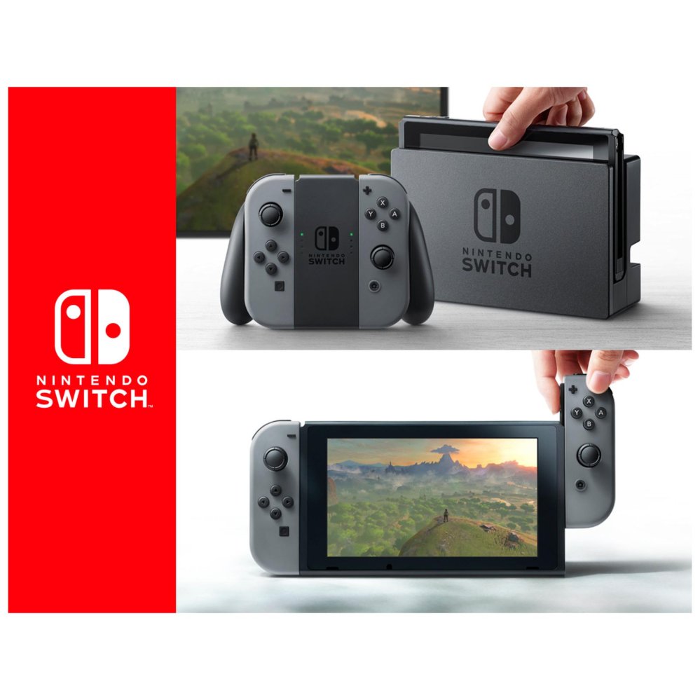 Nintendo Switch Console Gray ( No Bundle Game) Bonus Flip Cover