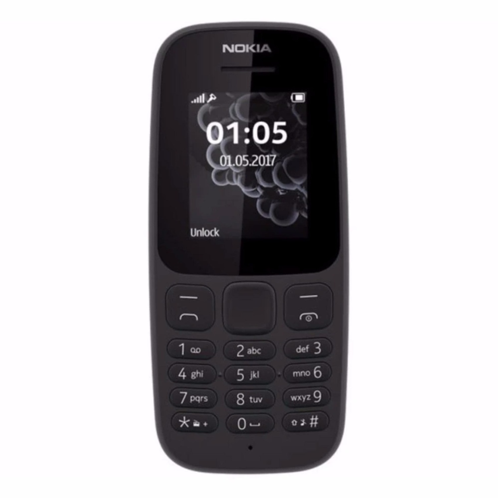 Nokia 105 Dual SIM 2017 - Garansi Resmi - Hitam