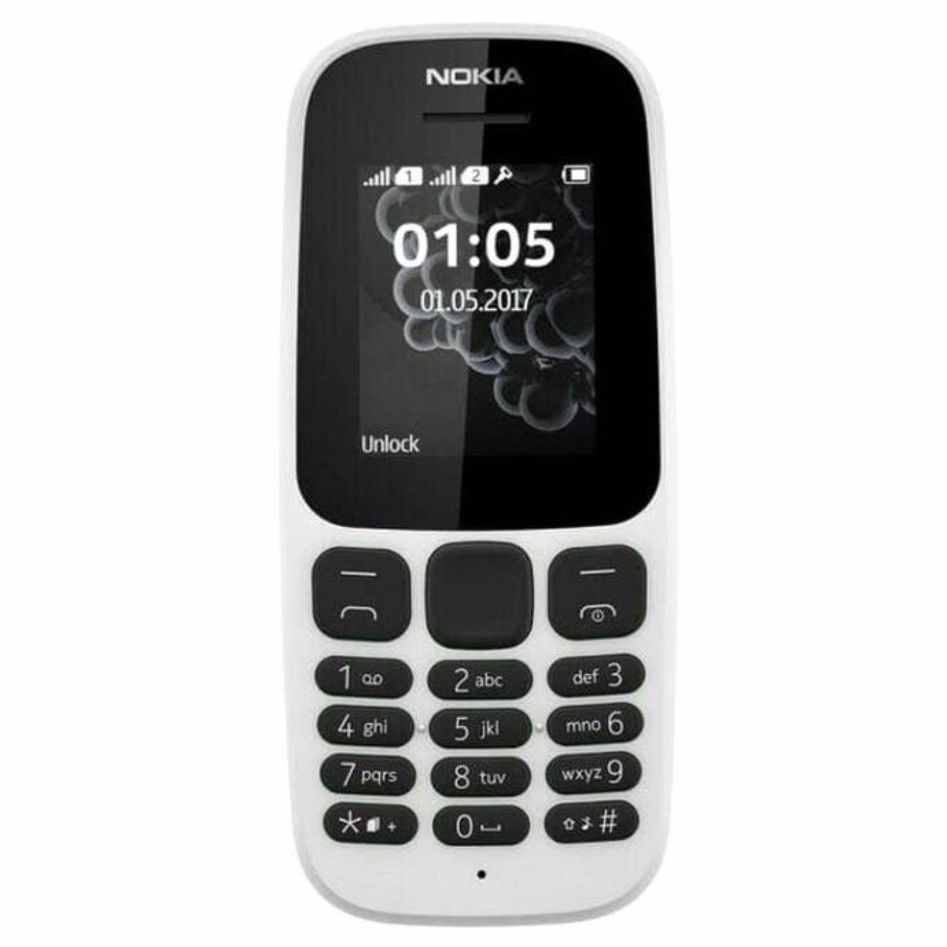 Nokia 105 Dual SIM 2017 Handphone - Putih