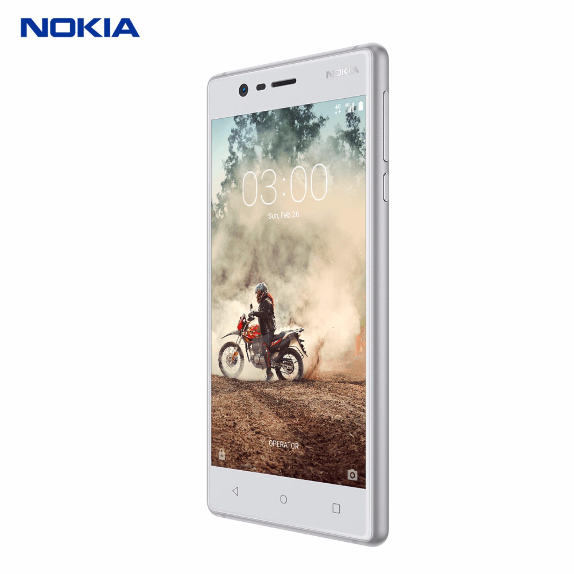 Nokia 3 16GB Android Dual-SIM Factory Unlocked 4G/LTE Smartphone (Silver White) - International Version