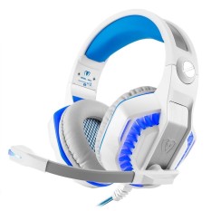Noonbof Kuat GM-2 Game Headset untuk PS4 Xbox Satu Laptop Buah Smartphone Tablet Ponsel (Putih + Biru) -Internasional