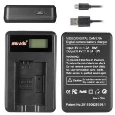 NP - FW50 2 Pack 7,4 V dengan LCD USB Charger Kit untuk Sony Alpha a7 (II) a7 R (II) a7 S (II) A3000 A5000 A5100 A6000 NEX-3 NEX-3 N NEX-5 NEX-5 N NEX-5 R NEX-5 T NEX-6 NEX-7