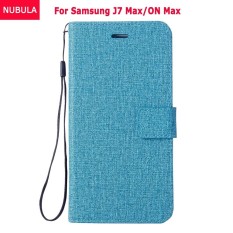 Nubula Lipat Sarung untuk Samsung Galaksi J7 Maksimum/On Maksimum Tenun Pola Dompet Kulit Case 360 Derajat anti-jatuh/Anti Guncangan Sarung Case dengan Identitas Kantong Kartu dan Tali Tangan Rantai-Internasional