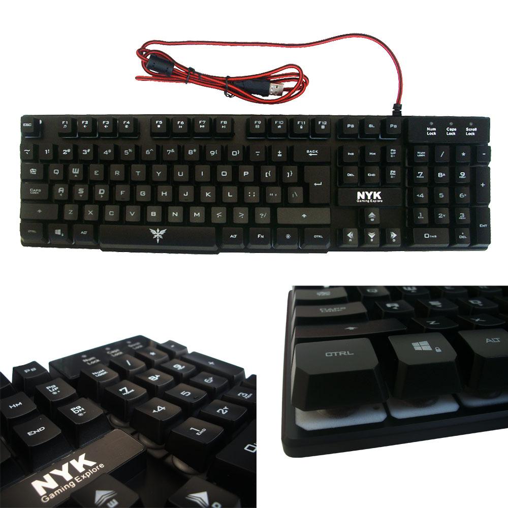 NYK Keyboard Gaming K-02 Full Backlight - Hitam
