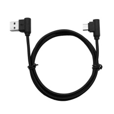 Nylon Dikepang Kabel USB Lightning/Micro USB 90 Derajat Sudut Kanan Pria Sinkronisasi Data dan Pengisian Cepat Kabel Pengisi Daya untuk IPhone dan Samsung Ponsel Android Warna: Hitam Model: Android-Intl