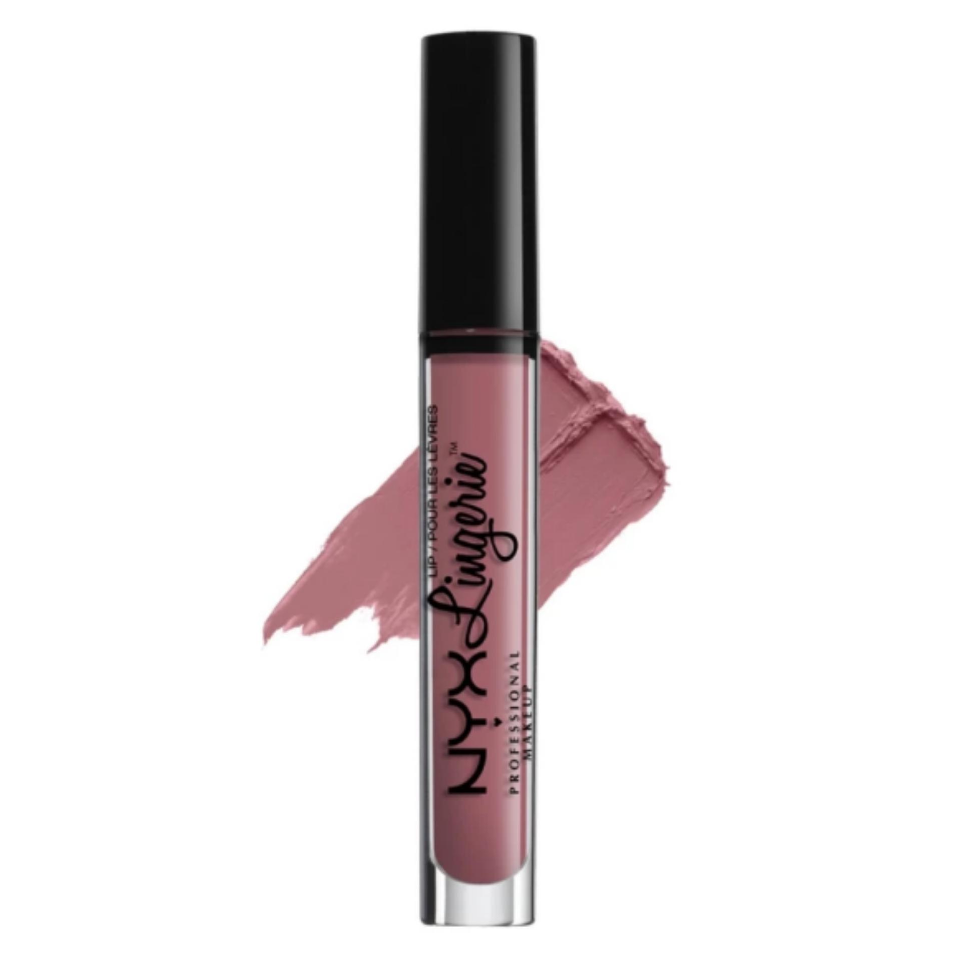 NYX Professional Makeup Lingerie Liquid Lipstick 02 Embellishment Lipstik Matte Long Lasting Tahan Lama Warna Nude