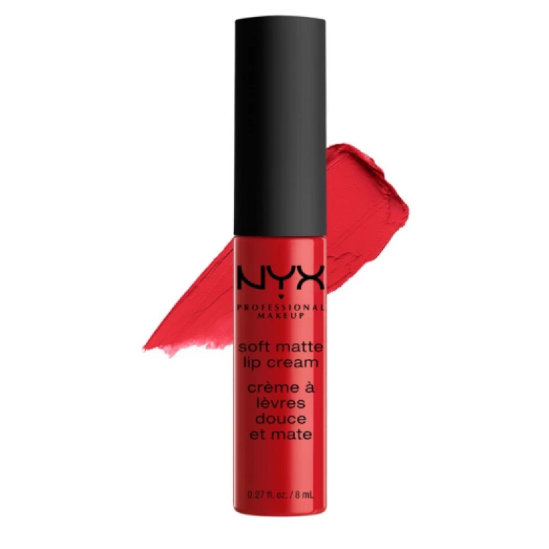 NYX Professional Makeup Soft Matte Lip Cream 01 Amsterdam - Lipstik Matte Merah Long Lasting Lightweight Tahan Lama