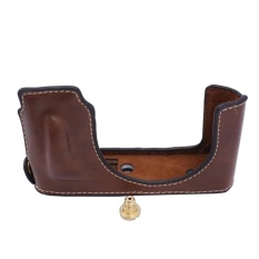 OEM Camera Case Base For Leica D-LUX Typ 109 Thick PU Leather withHole for IR Control Coffee Color