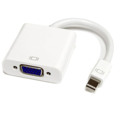 OEM Kabel Mini DP Display Port Thunderbolt to VGA Adapter for Apple Macbook - Putih