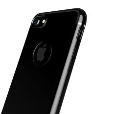 OEM Softcase Jet Black List Chrome Iphone 8 Plus - Hitam