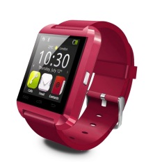 OH U8 Bluetooth Ponsel Jam Tangan Pasangan For Android Samsung HTC Merah