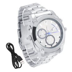 OH W6000 1920*1080 HD Tahan Air Watch Kamera DVR dengan IR NightVision 8G Silver-Intl