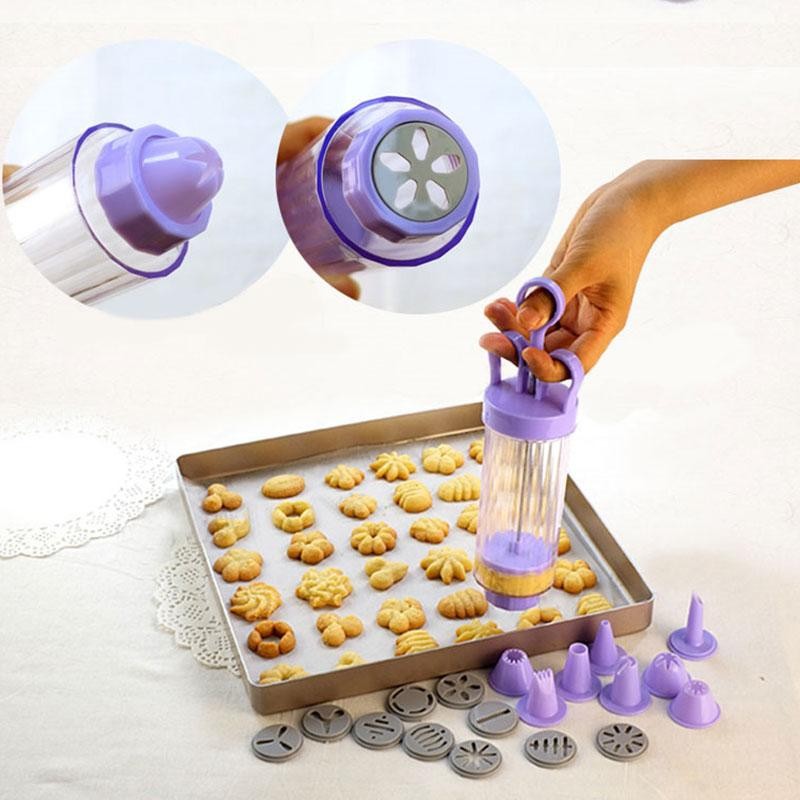 OIKEA 1 Set Memanggang Kue Cetakan Dapur Praktis Cream Biscuit Icing Dekorator Tips-Internasional