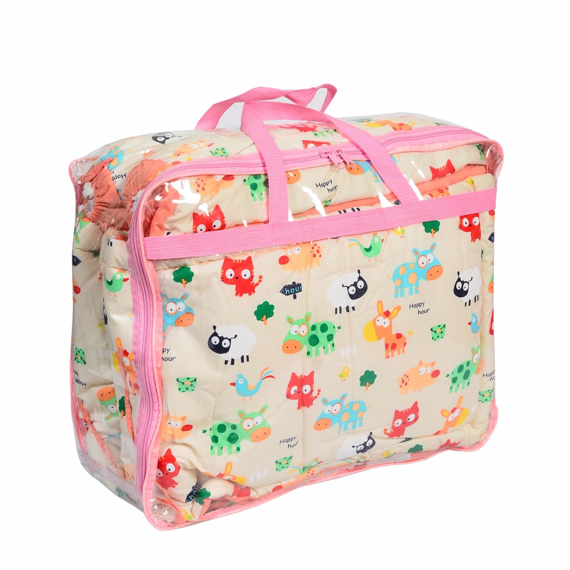 OLC Baby Bumper Box Motif Cats - Peach