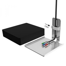 OLLO: Roku Rak Mount Bracket; Cocok untuk Semua Model Roku, Apple TV dan Other Pemutar Media Streaming; 100% Aluminium dengan Matte Finish; Manajemen Kabel; Mount Di Atas atau Di Bawah TV Anda; (SMP-AF)-Intl
