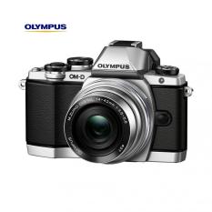 Olympus OM-D E-M10 Digital Camera + M. ZUIKO EZ 14-42mm Lensa Kit Silver WIFI/Remote Control APP/Full-hd Video/ Pop Up Flash-Intl