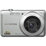 Olympus VG-110 Kamera Digital 12 MP dengan 4x Lebar Zoom Lensa (27 Mm) dan 2.7-Inci LCD (Perak) (Model Lama)-Internasional