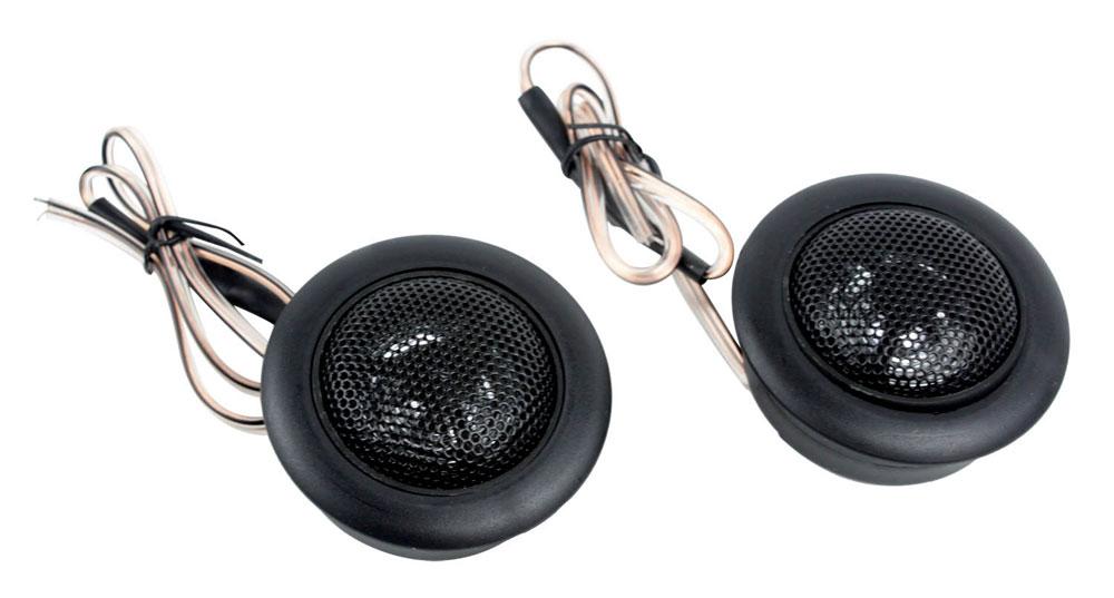 Ooplm 2 Pcs Keras Dome Mobil Stereo Tweeter Speaker Mobil (Ritel Paket), Hitam