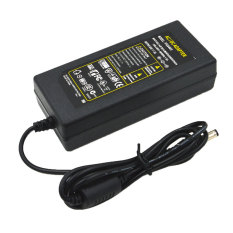 Ooplm 24 V 3A Power Adaptor untuk CCTV Kamera Keamanan dan LED Lampu Strip AC 100 ~ 240 V (Hitam)