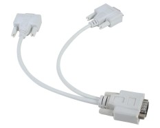 Opoopv Berlapis Emas VGA (HD15) Male To Female X 2 (1 Pc untuk 2 Monitor) untuk Resolusi Tinggi Video Splitter Kabel (1920x1440), Hitam-Intl