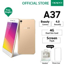 Oppo A37 2GB/16GB Gold – Smartphone Beauty Camera (Garansi Resmi Oppo Indonesia, Cicilan Tanpa Kartu Kredit, Gratis Ongkir)