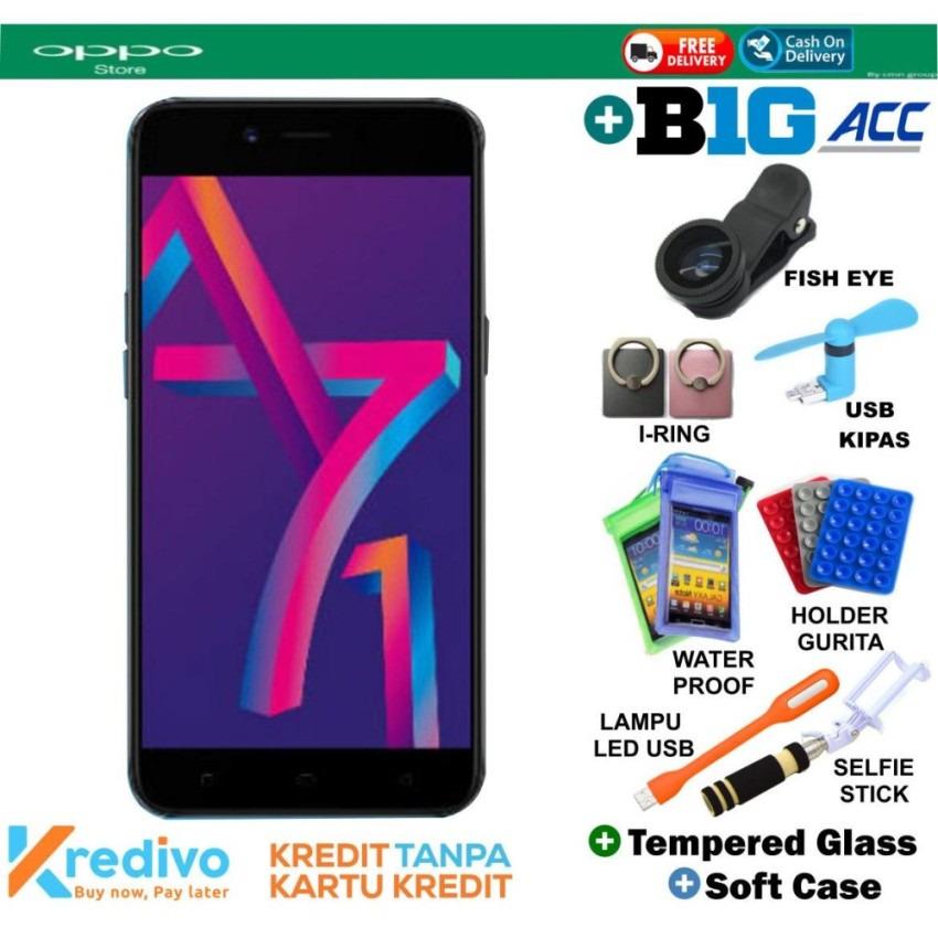 Oppo A71 2018 2/16 - Black Plus BIG ACCECORIES MENARIK ORIGINAL