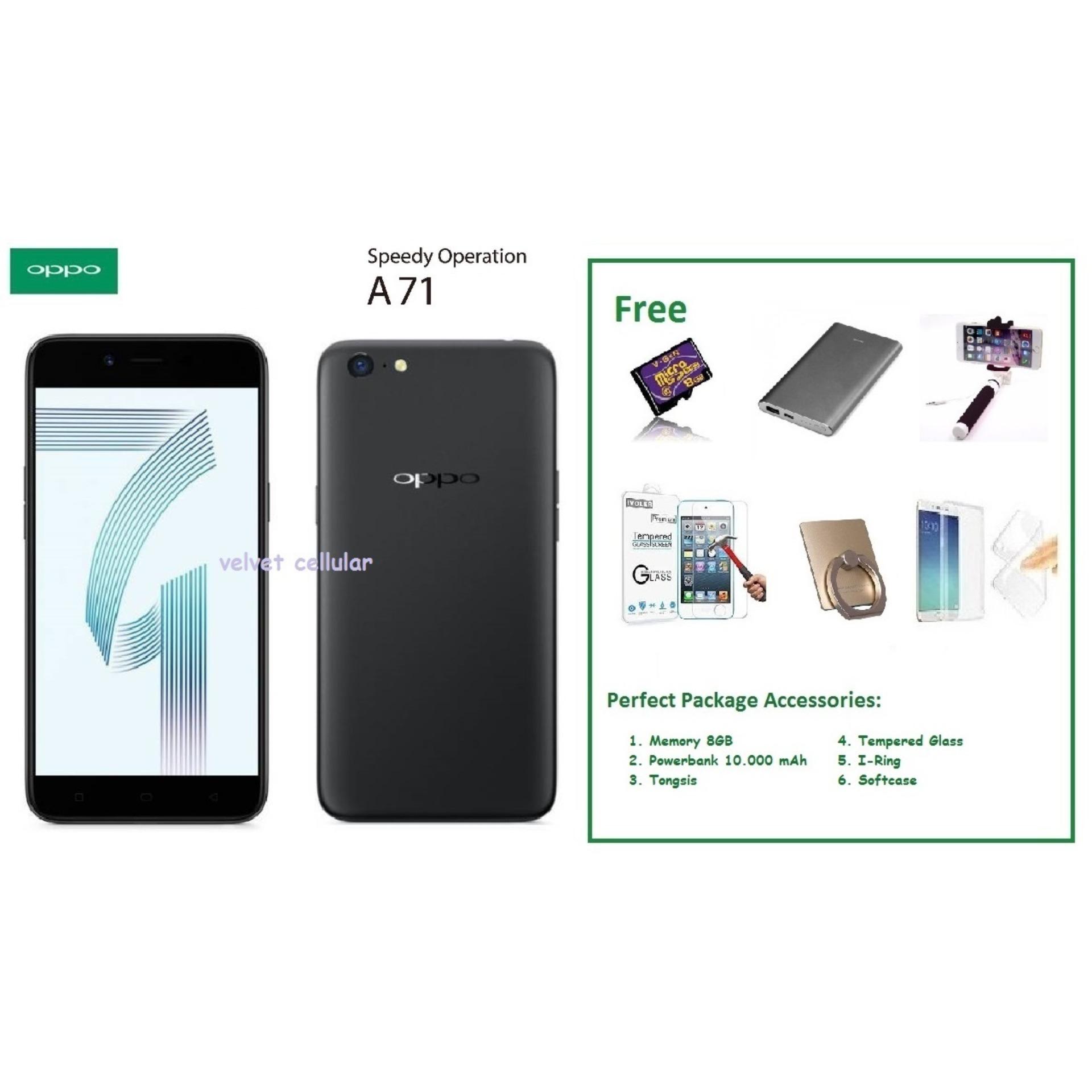 OPPO A71 [2/16GB] + Free 6 Item Accessories