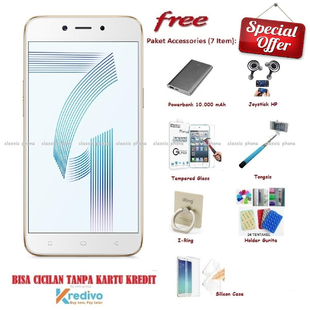 OPPO A71 [2/16GB] + SPECIAL OFFER - Free Paket Accessories (7 Item)
