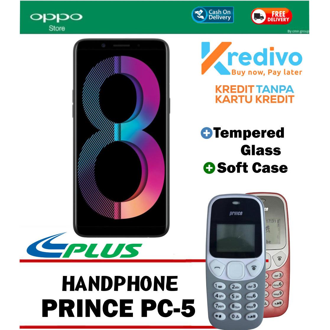 Oppo A83 3/32 GB - Black Plus Handphone Prince PC-5 Garansi Resmi Cash Dan Kredit 