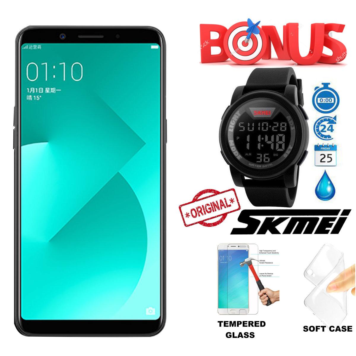 Oppo A83 3/32 GB - Black Garansi Resmi Free Jam Tangan SKMEI 1142A