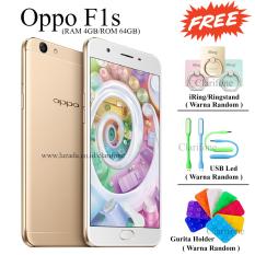 Oppo F1s Selfie Expert - New Edition - Ram 4GB - 64GB - Fingerprint - Jaringan 4G - Gold