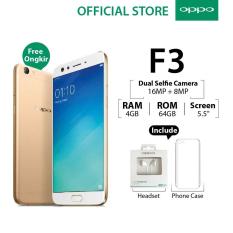 Oppo F3 4GB/64GB Gold– Smartphone Dual Selfie Camera (Garansi Resmi Oppo Indonesia, Cicilan Tanpa Kartu Kredit, Gratis Ongkir)