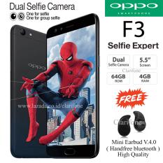 Oppo F3 - Selfie Expert - Dual Front Camera - Ram 4GB - Rom 64GB - Black