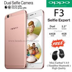 Oppo F3 - Selfie Expert - Dual Front Camera - Ram 4GB - Rom 64GB - Rose Gold