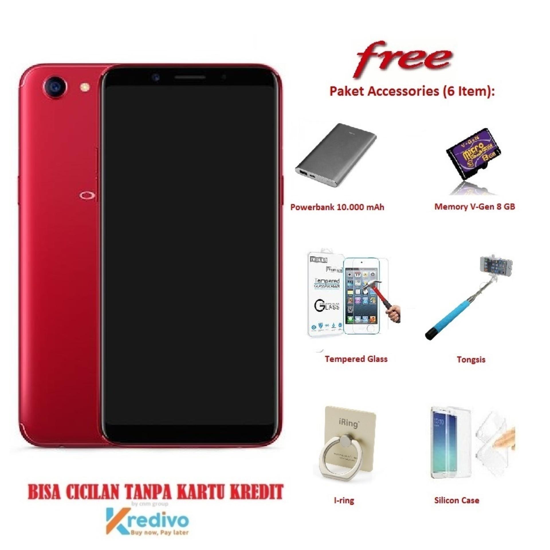 OPPO F5 6GB - ROM 64GB, RAM 6GB + Free 7 Item Accessories