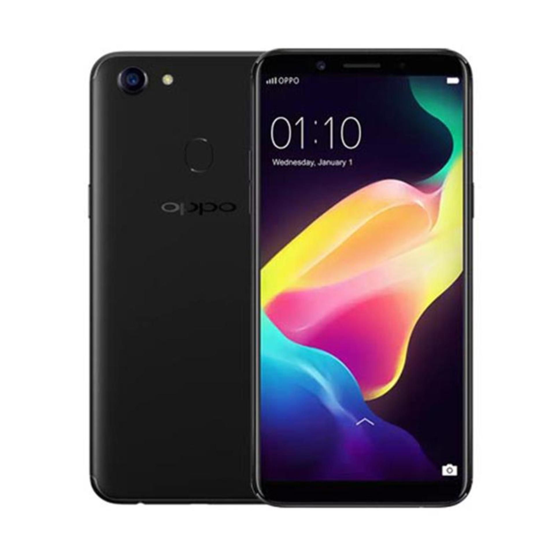 Oppo F5 Smartphone - Black [64GB/6GB] + Speaker Bluetooth + Tongsis + Ring Holder