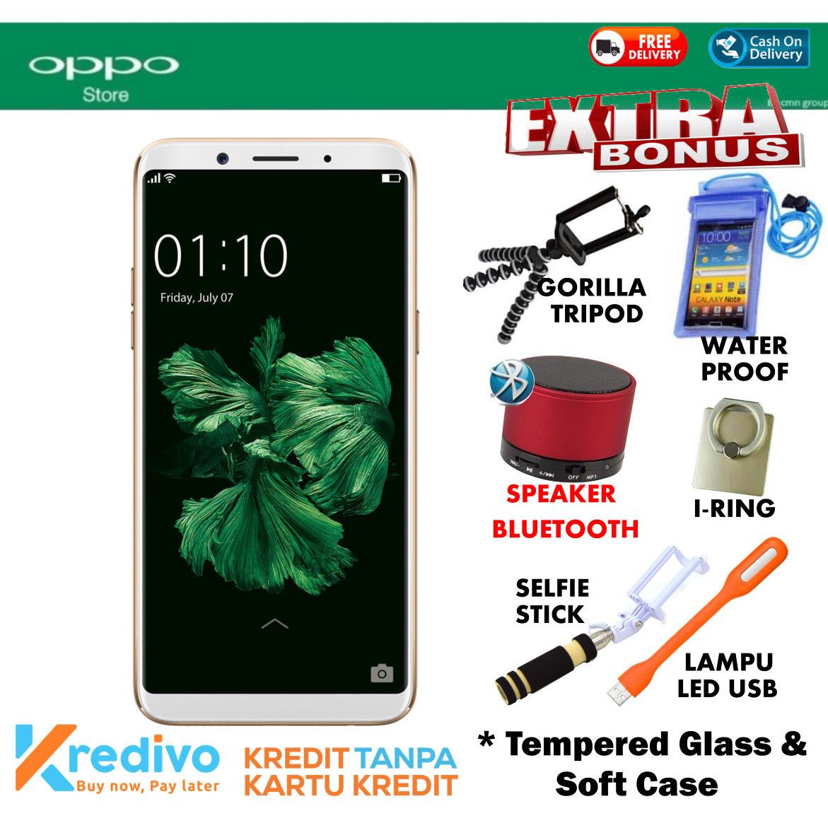 Oppo F5 Smartphone - Gold [32GB/4GB] Free Ekstra Bonus Cash Dan Kredit 