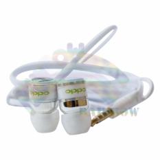 OPPO Handsfree Oppo Original Stereo Portable With Mic / Headset Oppo Earphone Original - Putih