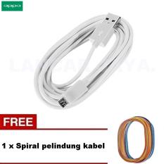 Oppo Kabel Data Micro USB for Oppo A37/A57/A39/A71/Neo 7/F3 Mirror 5 + Spiral Pelindung Kabel